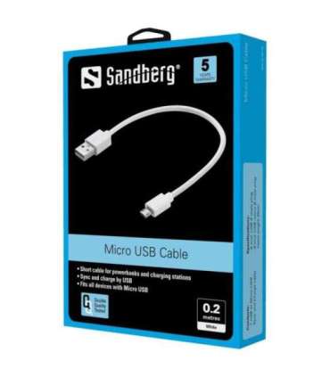 Sandberg 441-18 MicroUSB Sync/ChargeCable 0.2m