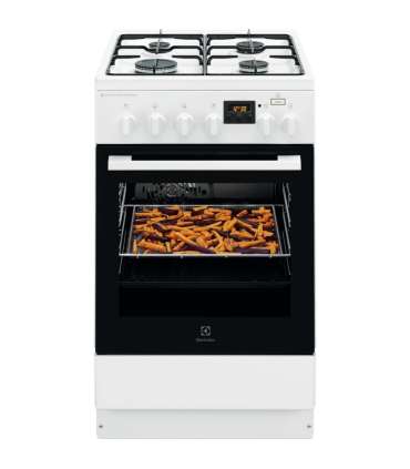 Gaasipliit Electrolux LKK 560203W elektriahjuga, 50 cm