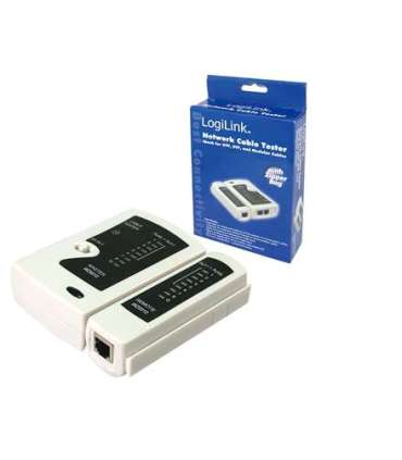 Logilink Cable tester for RJ11, RJ12 and RJ45 with remote unit