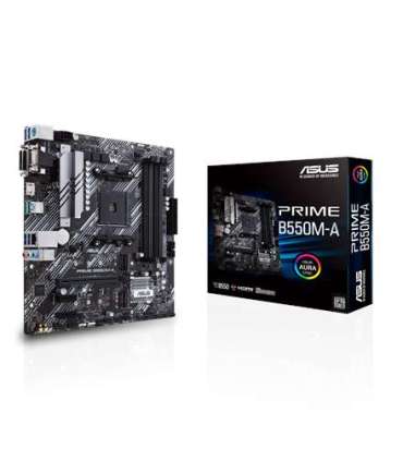 Asus PRIME B550M-A Processor family AMD, Processor socket AM4, DDR4, Memory slots 4, Supported hard disk drive interfaces M.2, S