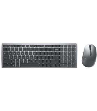 Dell KM7120W Keyboard and Mouse Set, Wireless, Batteries included, EN/LT, Titan Gray