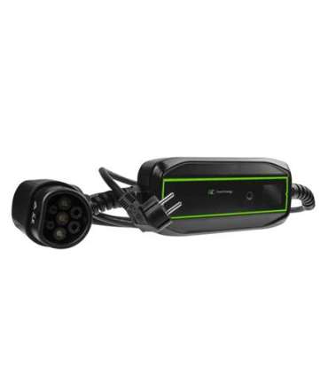 Green Cell EV16, GC EV PowerCable 3.6kW Schuko Type 2 mobile charger for charging electric cars and Plug-In hybrids, 10/16 A, 6.
