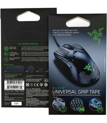 Razer Universal Grip Tape for Peripherals and Gaming Devices, 4 Pack Black