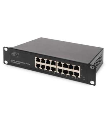 Digitus 16-port Gigabit Ethernet Switch DN-80115 10/100/1000 Mbps (RJ-45), Unmanaged, Rackmountable, Power supply type Internal,