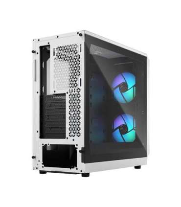 Fractal Design Focus 2 RGB White TG Clear Tint, Midi Tower, Power supply included No