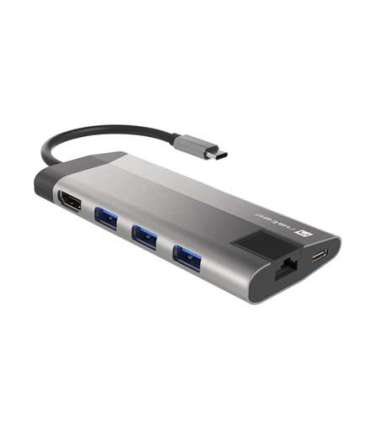 Natec USB-C Multiport Adapter 	NMP-1690 0.15 m, Grey, USB Type-C
