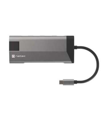 Natec USB-C Multiport Adapter 	NMP-1690 0.15 m, Grey, USB Type-C