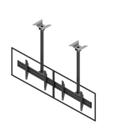 EDBAK Menu Board Ceiling Mount for Two Screens Ceiling mount, MBV2155-L, 50-57 ", Maximum weight (capacity) 140 kg, 	Black