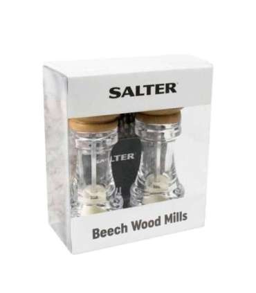 Salter 7607 WDXR Beech Wood Mills Twin