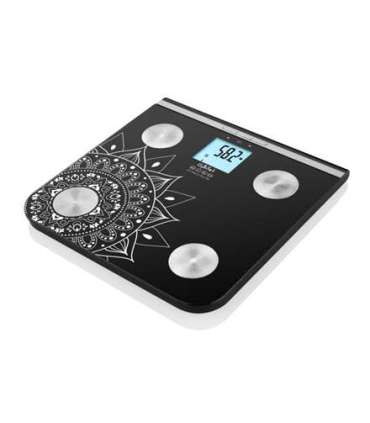 Gallet Personal scale  GALPEP712 Maximum weight (capacity) 150 kg, Accuracy 100 g, Memory function, 10 user(s), Black with motiv