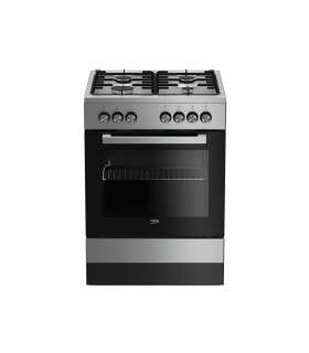 Gaasipliit Beko FSE62120DX elektriahjuga, 60 cm