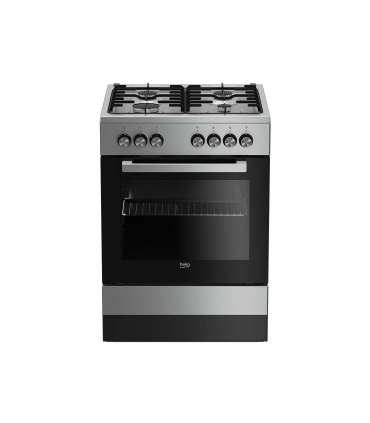 Gaasipliit Beko FSE62120DX elektriahjuga, 60 cm