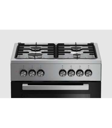 Gaasipliit Beko FSE62120DX elektriahjuga, 60 cm