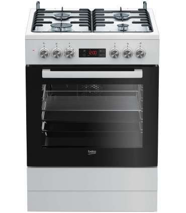 Gaasipliit Beko FSM 62320DWS elektriahjuga, 60 cm