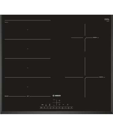 Bosch hob PXE651FC1E Induction, Number of burners/cooking zones 4, DirectSelect, Timer, Black, Display