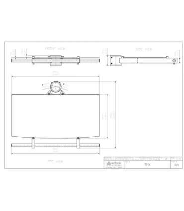 EDBAK TRS4c-B Glass Shelf with Handle for TR4/TR5/TR6 Trolleys