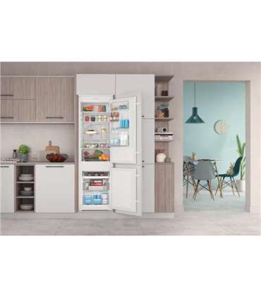 INDESIT Refrigerator INC18 T111 Energy efficiency class F, Built-in, Combi, Height 177 cm, No Frost system, Fridge net capacity