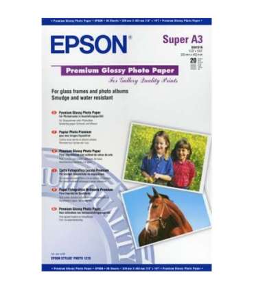 Epson Premium Glossy Photo Paper A3, 250g/m2, 20 sheets