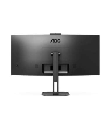 LCD Monitor|AOC|CU34V5CW/BK|34"|Curved/21 : 9|Panel VA|3440x1440|21:9|100Hz|Matte|1 ms|Speakers|Camera|Swivel|Height adjustable|