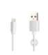 Fixed Data And Charging Cable With USB/lightning Connectors 1 m, White