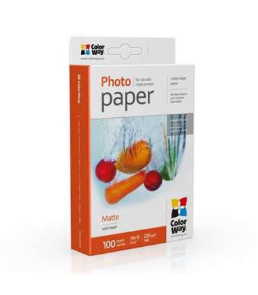 ColorWay PM2201004R Matte Photo Paper, White, 10 x 15 cm, 220 g/m²