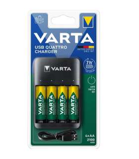 Akupatarei laadija Varta 57652 USB + 4x 2100mAh