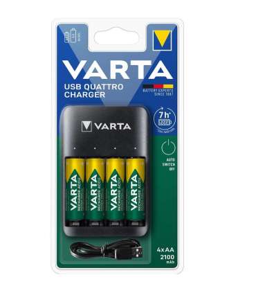 Akupatarei laadija Varta 57652 USB + 4x 2100mAh