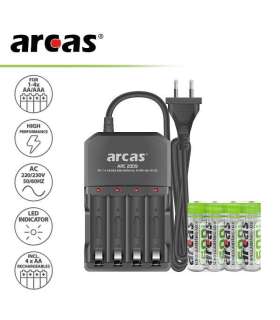 Akupatarei laadija Arcas-2009 ja 4xAA 2700mAh akud