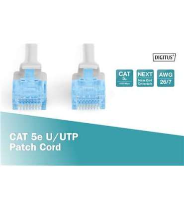 Digitus Patch Cord CAT 5e U-UTP, PVC AWG 26/7, 5 m Grey