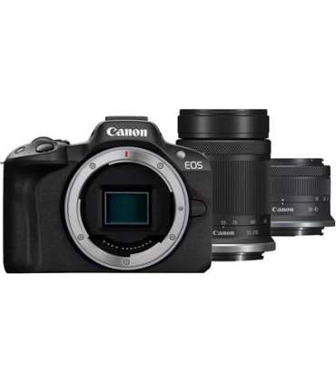 Canon EOS R50 + RF-S 18-45mm F4.5-6.3 IS STM + RF-S 55-210mm F5-7.1 IS STM (SIP) Megapixel 24.2 MP, Image stabilizer, ISO 32000,
