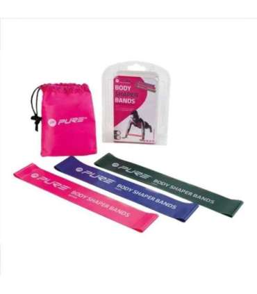 Pure2Improve Body Shaper Bands, Set of 3 Green, Pink and Purple