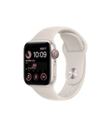 Apple Watch SE MNPH3EL/A 40mm, GPS (satellite), Retina LTPO OLED, Touchscreen, Heart rate monitor, Waterproof, Bluetooth, Wi-Fi,