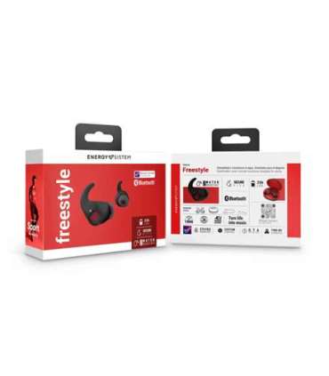 Energy Sistem Earphones Freestyle Wireless, In-ear, Microphone, Black/Red