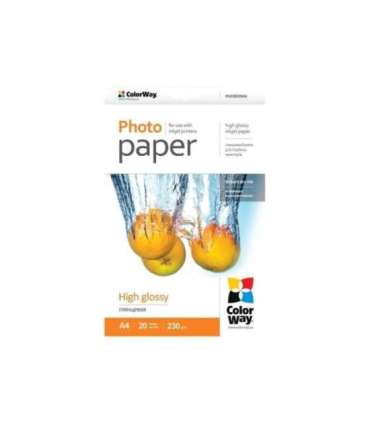ColorWay Photo Paper 20 pc. PG230020A4 Glossy, A4, 230 g/m²