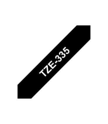 Brother TZe-335 Laminated Tape White on Black, TZe, 8 m, 1.2 cm