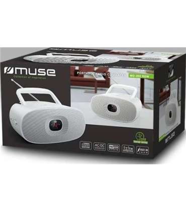 Muse MD-202RDW White, Portable radio CD player,