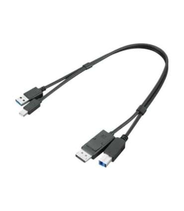 Lenovo ThinkStation mDP + USB-A 3.0 to DP + USB-B 3.0 Dual Head Cable 0.43 m