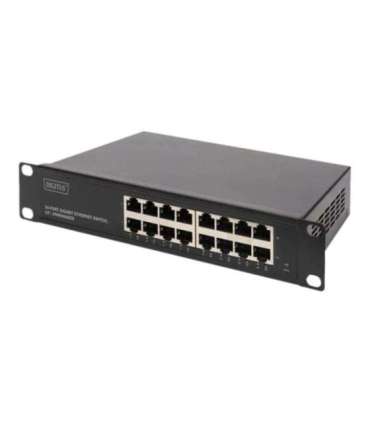 Digitus 16-port Gigabit Ethernet Switch DN-80115 10/100/1000 Mbps (RJ-45), Unmanaged, Rackmountable, Power supply type Internal,