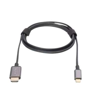 Digitus USB Type-C to HDMI Adapter DA-70821 1.8 m, Black, USB Type-C