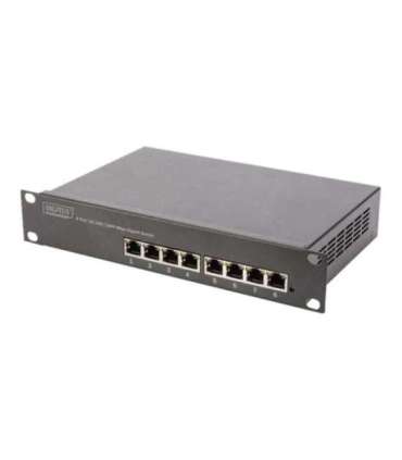 Digitus 8-port Gigabit Ethernet Switch  DN-80114 10/100/1000 Mbps (RJ-45), Unmanaged, Rackmountable, Power supply type Internal,