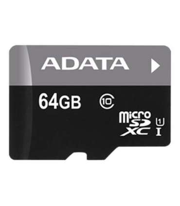 ADATA Premier UHS-I 64 GB, MicroSDXC, Flash memory class 10, Adapter