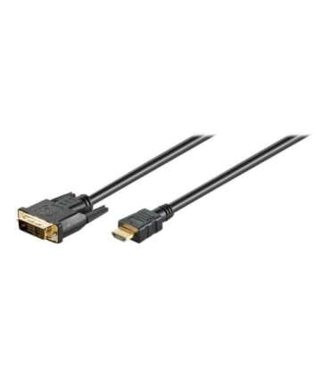 Goobay DVI-D/HDMI cable, gold-plated HDMI cable, 1.5 m, Black