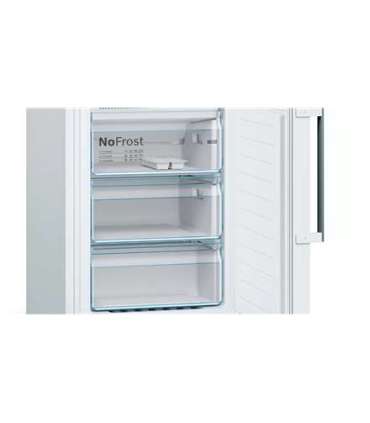 Bosch KGN367WEQ Refrigerator, Free-standing, Combi, Height 186 cm, E, Fridge 237 L, Freezer 89 L, White