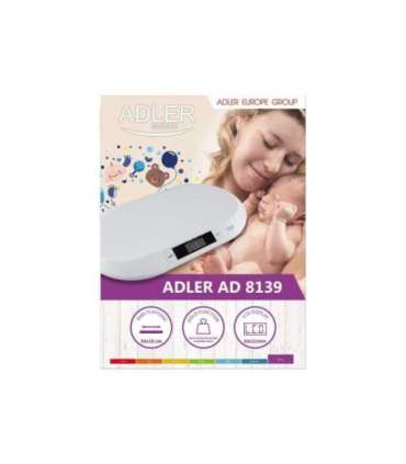 Adler AD 8139 Child Scale Adler Adler AD 8139  Maximum weight (capacity) 20 kg, Accuracy 10 g, White