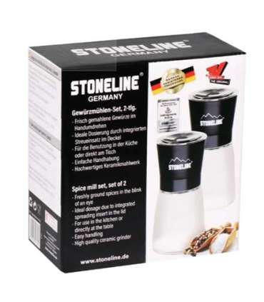Stoneline Salt and pepper mill set 21653 Housing material Glass/Stainless steel/Ceramic/PS, Black
