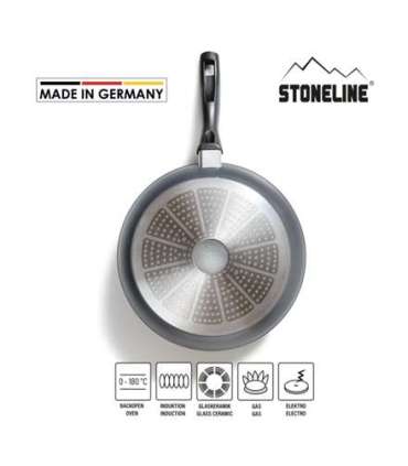 Stoneline Made in Germany pan 19047 Frying, Diameter 28 cm, Suitable for induction hob, Fixed handle, Anthracite
