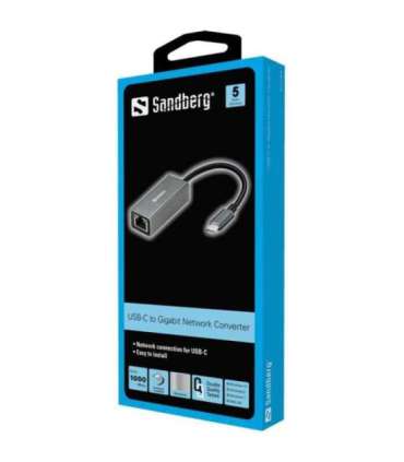 Sandberg 136-04 USB-C Gigabit Network Adapter