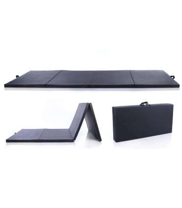 Folding sports mat 122x244cm, black
