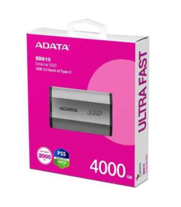 External SSD|ADATA|SD810|4TB|USB-C|Write speed 2000 MBytes/sec|Read speed 2000 MBytes/sec|SD810-4000G-CSG