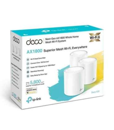 Wireless Router|TP-LINK|Wireless Router|2-pack|1800 Mbps|Mesh|IEEE 802.11a|IEEE 802.11n|IEEE 802.11ac|IEEE 802.11ax|DECOX20(3-PA